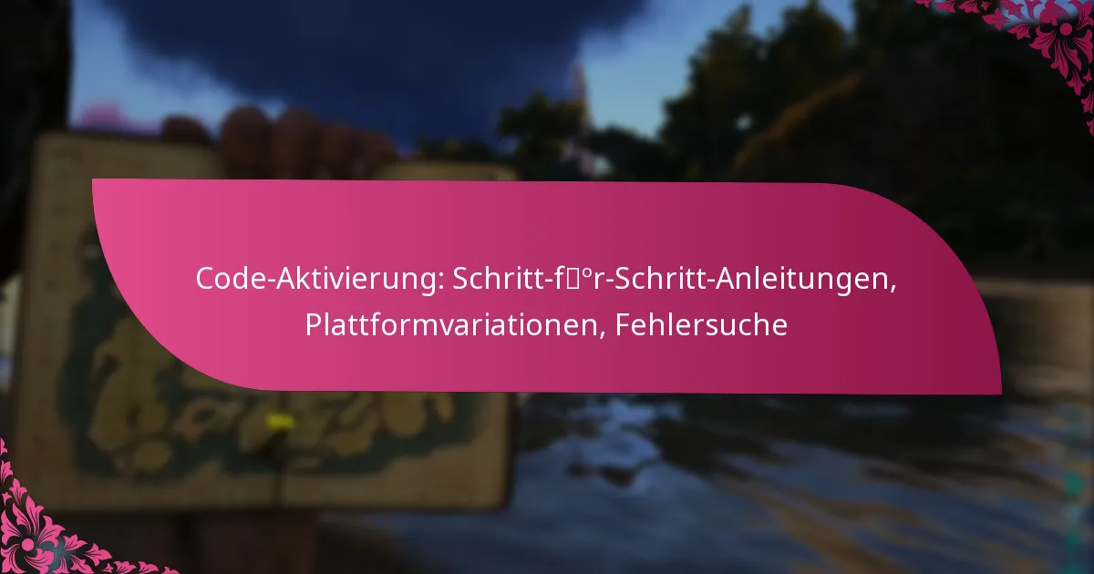 Code-Aktivierung: Schritt-für-Schritt-Anleitungen, Plattformvariationen, Fehlersuche