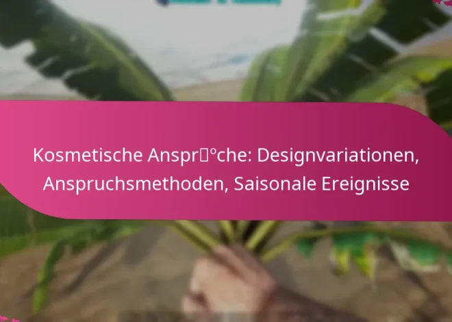 Kosmetische Ansprüche: Designvariationen, Anspruchsmethoden, Saisonale Ereignisse