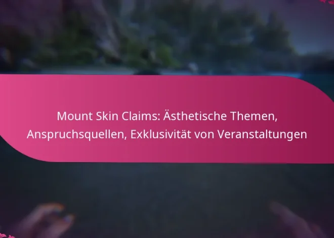 Mount Skin Claims: Ästhetische Themen, Anspruchsquellen, Exklusivität von Veranstaltungen