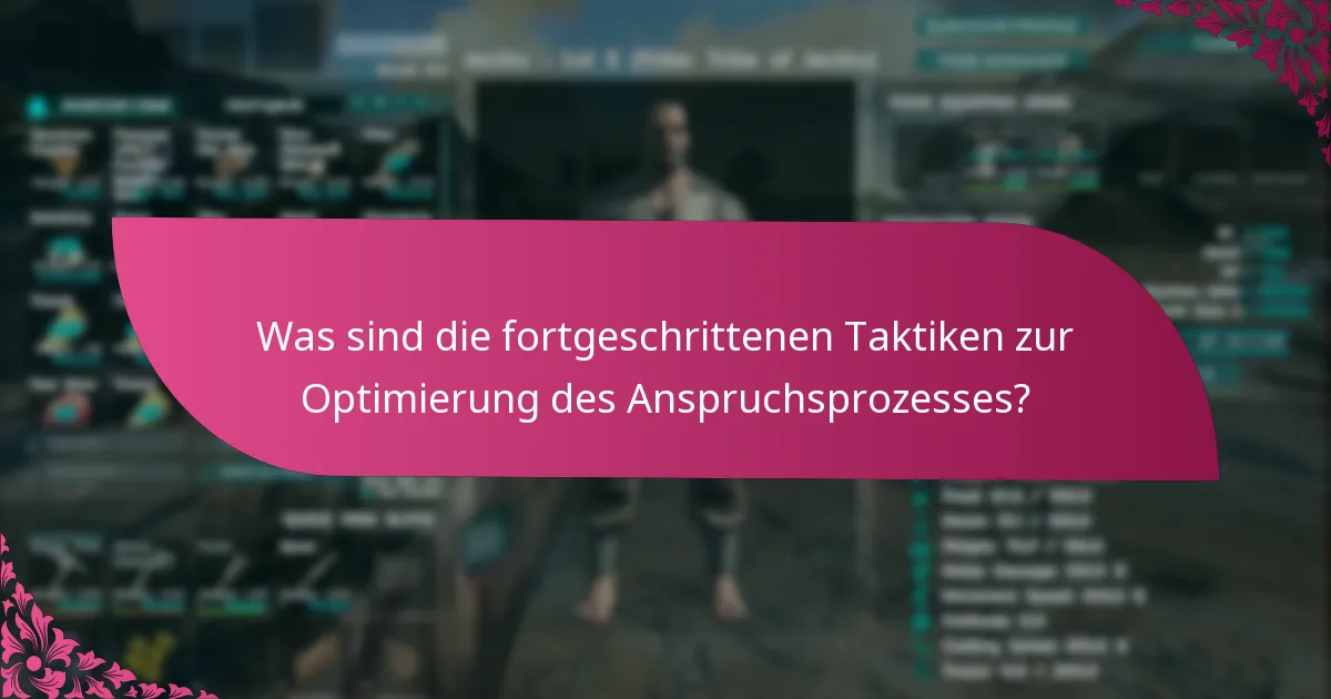 Was sind die zeitlichen Anforderungen für den Anspruchsprozess?
