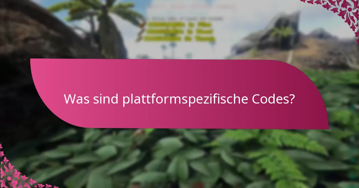 Welche Plattformen unterstützen spezifische Codes?